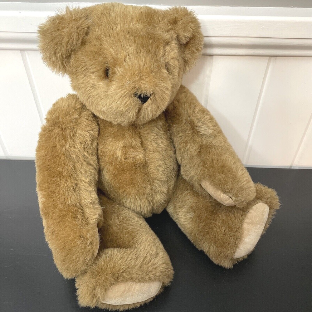 THE VERMONT TEDDY BEAR COMPANY 16 INCH POSABLE BROWN CUDDLY JOINTED BEAR